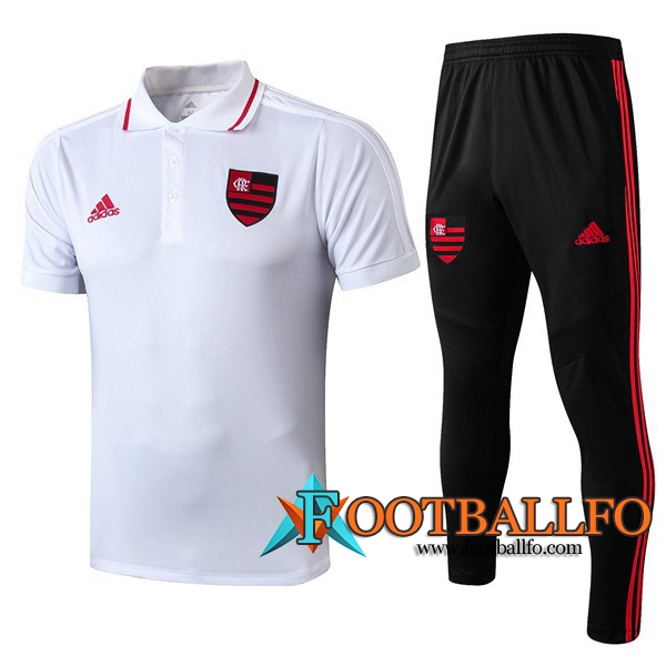 Polo Futbol Flamengo + Pantalones Blanco 2019/2020