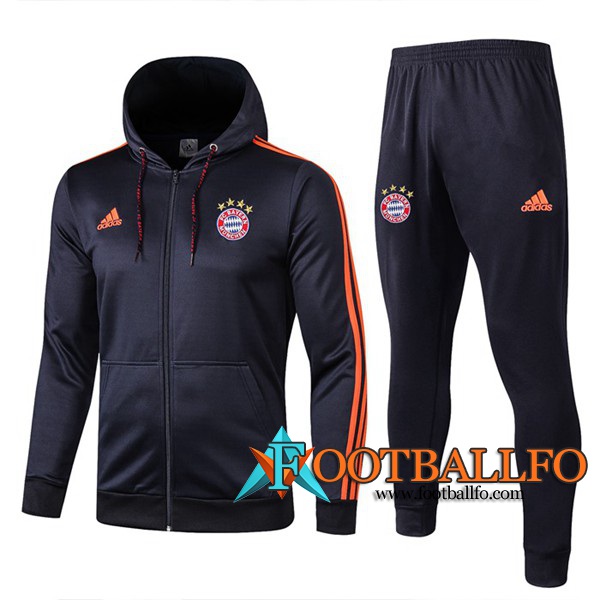 Chandal Futbol - Chaqueta con capucha + Pantalones Bayern Munich Azul Oscuro 2019/2020