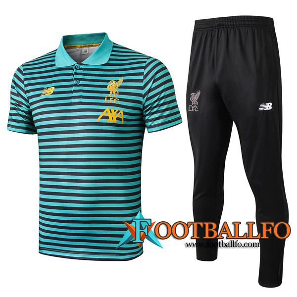 Polo Futbol FC Liverpool + Pantalones Verde Stripe 2019/2020
