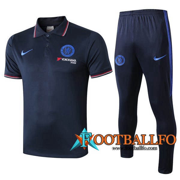 Polo Futbol FC Chelsea + Pantalones Azul Real 2019/2020