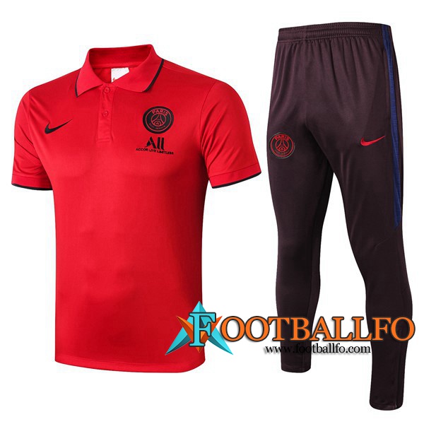 Polo Futbol Paris PSG ALL NIKE + Pantalones Roja 2019/2020