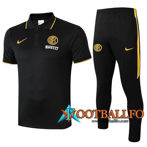 Polo Futbol Inter Milan + Pantalones Negro 2019/2020