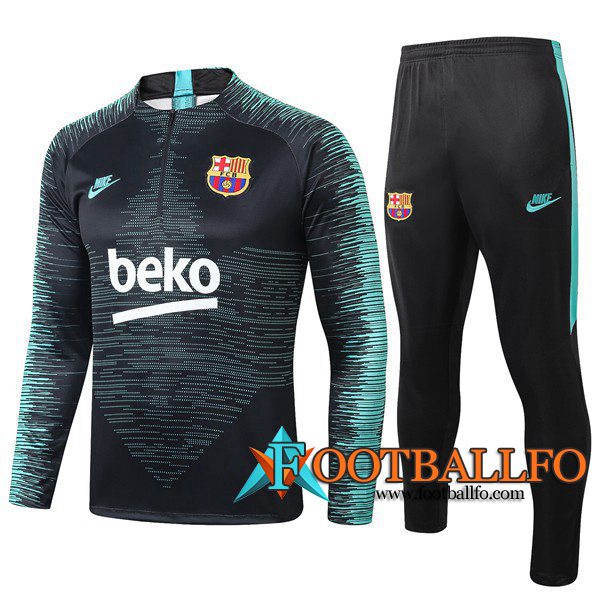 Chandal Futbol + Pantalones FC Barcelona Beko Negro Verde 2019/2020