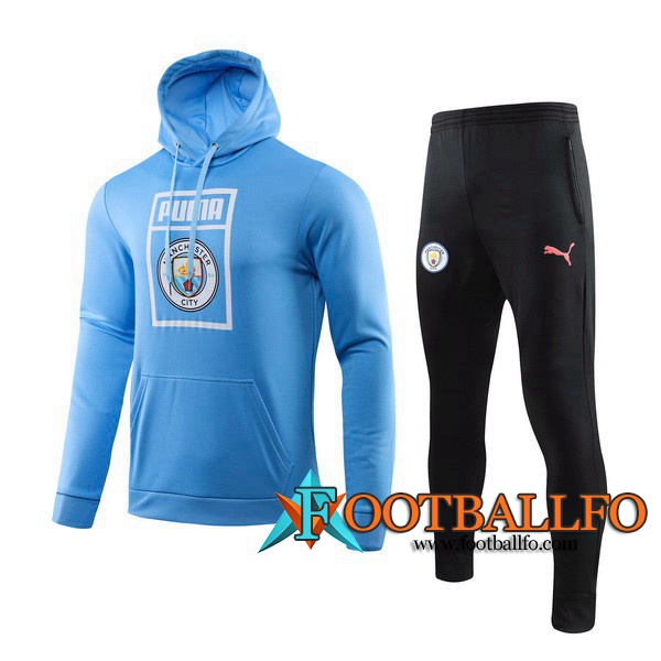 Chandal Futbol - Sudadera con capucha + Pantalones Manchester City Azul 2019/2020