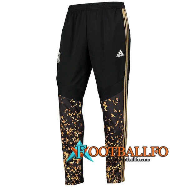 Pantalones Futbol Real Madrid Adidas 脳 EA Sports鈩?FIFA 20 Negro Amarillo 2019/2020