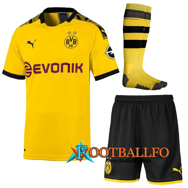 Traje Camisetas Futbol Dortmund BVB Primera + Calcetines 2019/2020