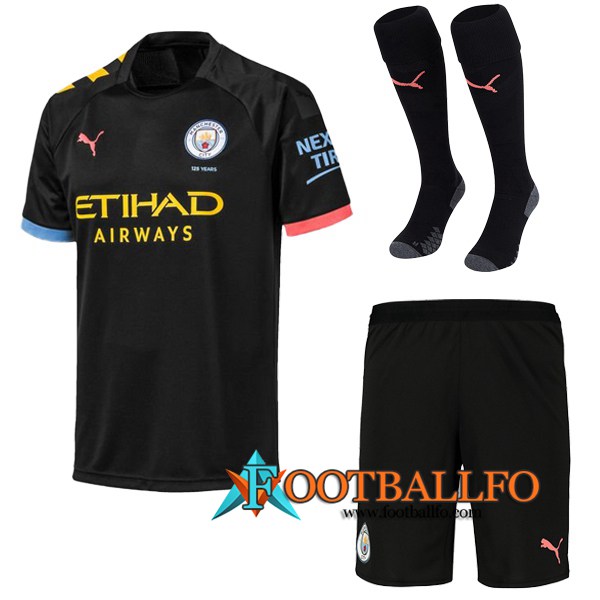 Traje Camisetas Futbol Manchester City Segunda + Calcetines 2019/2020