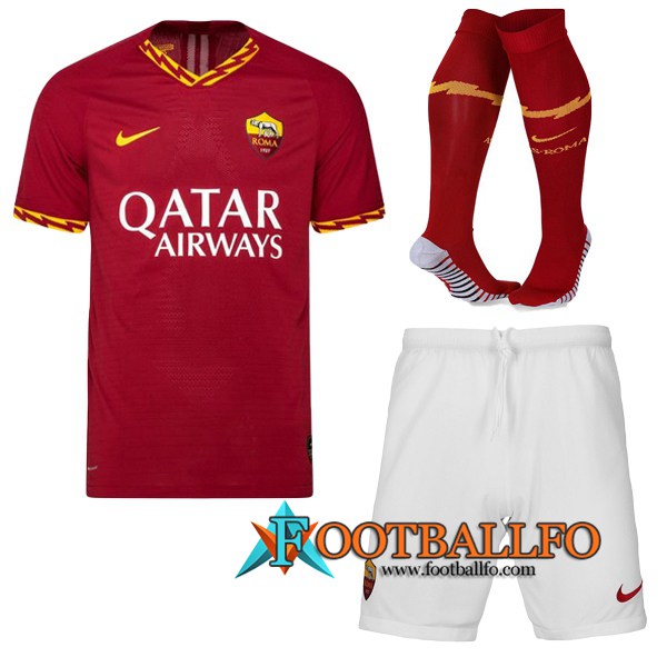 Traje Camisetas Futbol AS Roma Primera + Calcetines 2019/2020