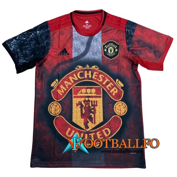 Camisetas Futbol Manchester United Version clasica Roja Negro 2019/2020