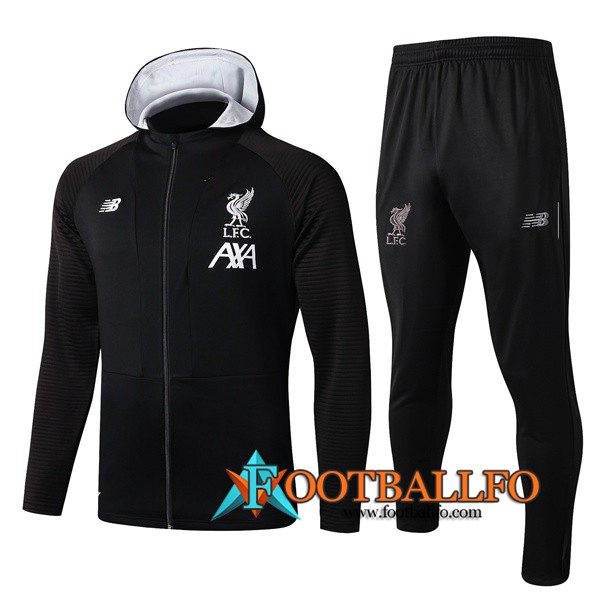 Chandal Futbol - Chaqueta con capucha + Pantalones FC Liverpool Negro 2019/2020