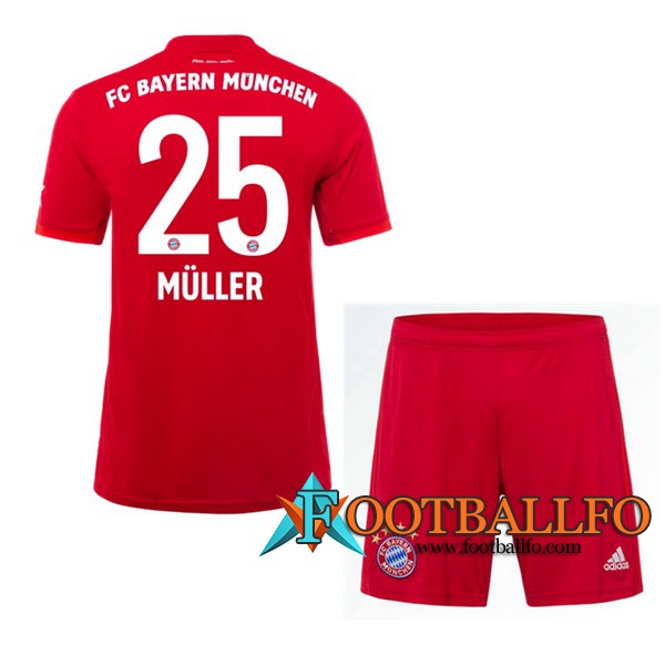 Camisetas Futbol Bayern Munich (MULLER 25)Ninos Primera 2019/2020