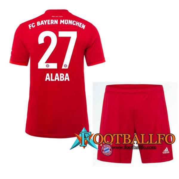 Camisetas Futbol Bayern Munich (ALABA 27) Ninos Primera 2019/2020