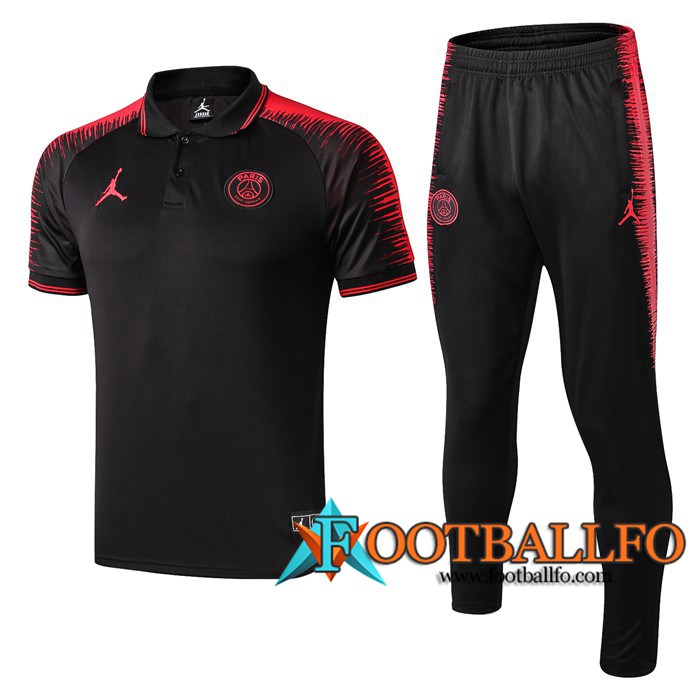 Polo Futbol Paris PSG Jordan + Pantalones Negro 2019/2020