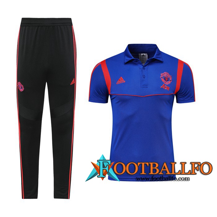 Polo Futbol Manchester United + Pantalones Azul 2019/2020