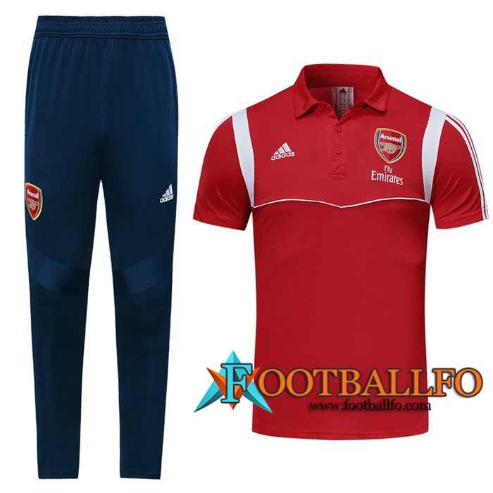 Polo Futbol Arsenal + Pantalones Roja Blanco 2019/2020