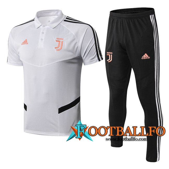 Polo Futbol Juventus + Pantalones Blanco Negro 2019/2020