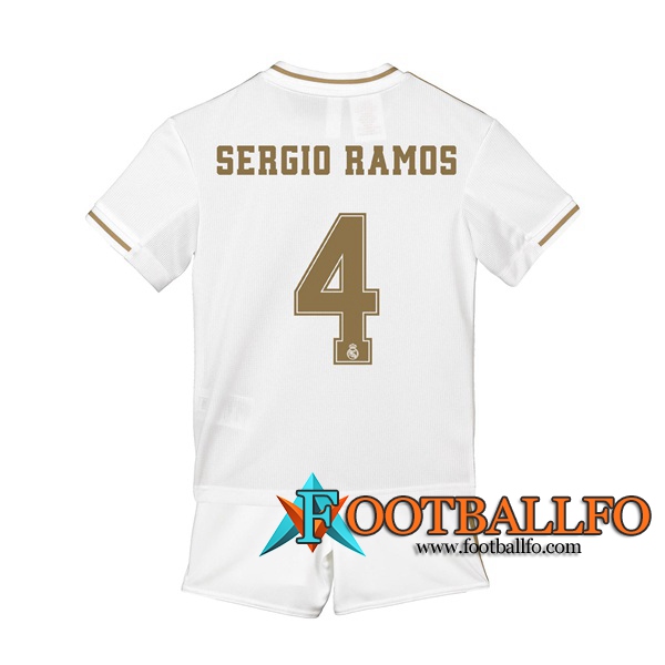 Camisetas Futbol Real Madrid (SERGIO RAMOS 4) Ninos Primera 2019/2020