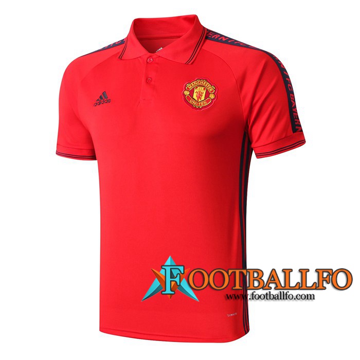Polo Futbol Manchester United Roja Negro 2019/2020