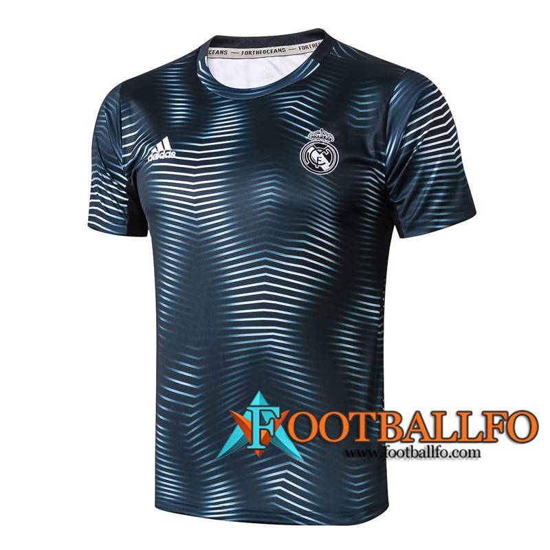 Pre-partido Camiseta Entrenamiento Real Madrid Ripple Azul 2019/2020