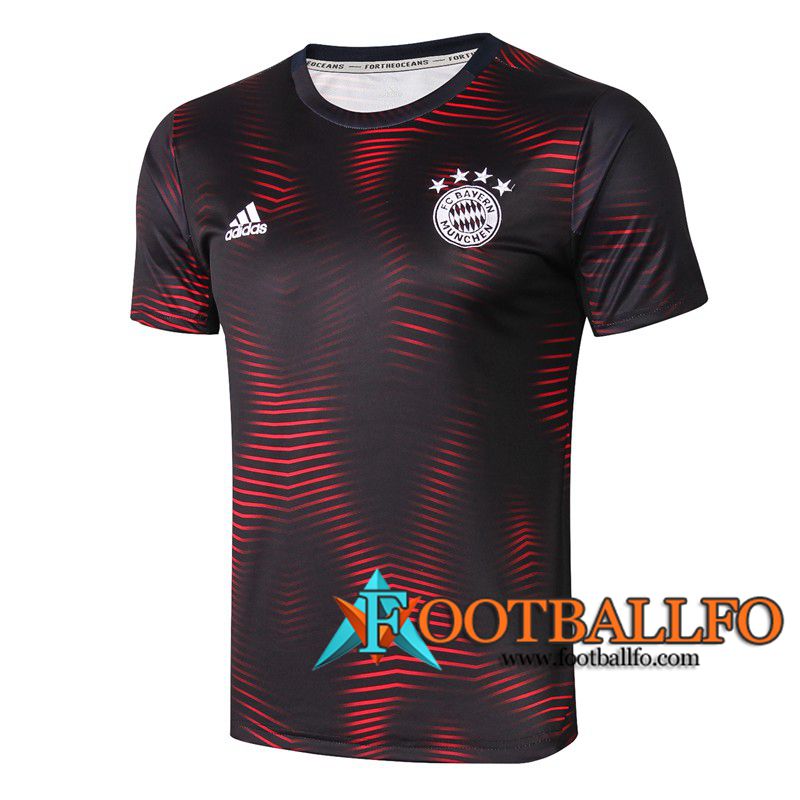 Pre-partido Camiseta Entrenamiento Bayern Munich Roja Negro 2019/2020
