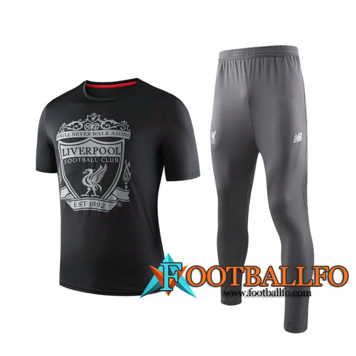 Camiseta Entrenamiento Liverpool + Pantalones Negro 2019/2020
