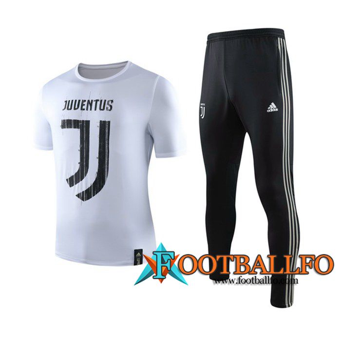 Camiseta Entrenamiento Juventus + Pantalones Blanco Negro 2019/2020