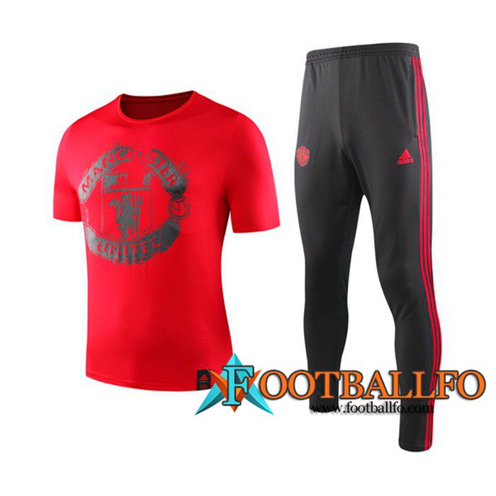 Camiseta Entrenamiento Manchester United + Pantalones Roja 2019/2020