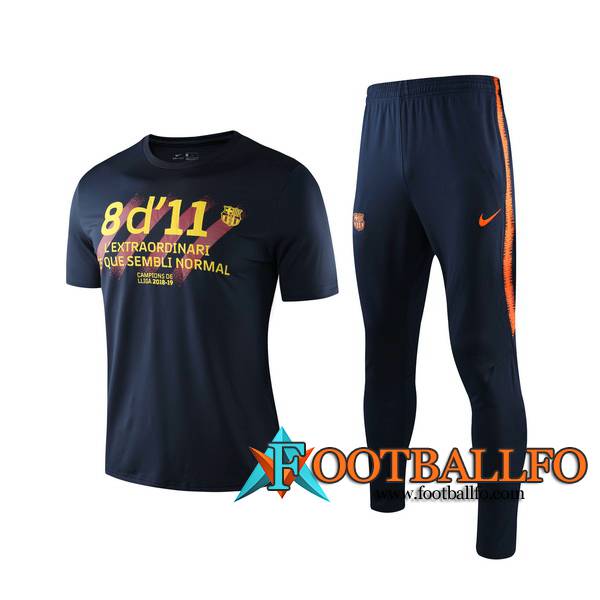 Camiseta Entrenamiento FC Barcelona + Pantalones Negro 2019/2020