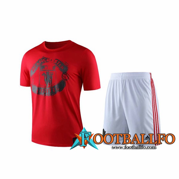 Camiseta Entrenamiento Manchester United + Pantalones cortos Roja 2019/2020