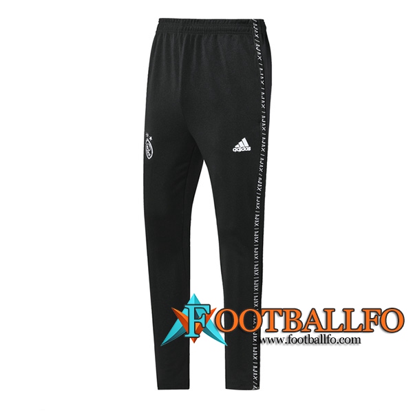 Pantalones Futbol AFC Ajax Negro Blanco 2019/2020