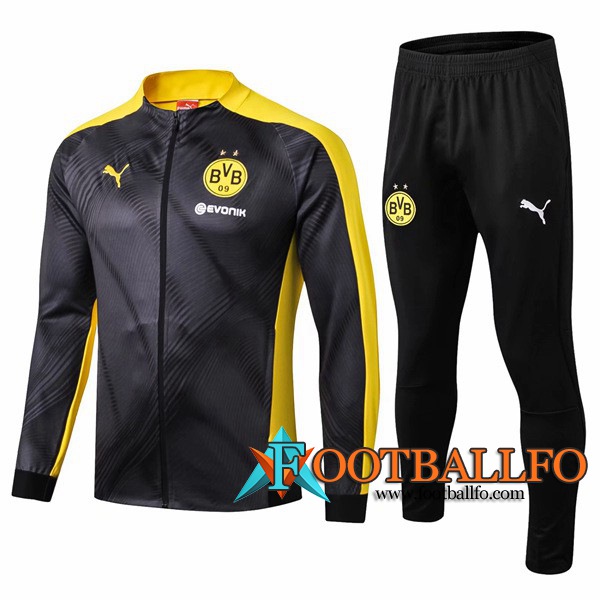 Chandal Futbol - Chaqueta + Pantalones Dortmund BVB Gris Amarillo 2019/2020