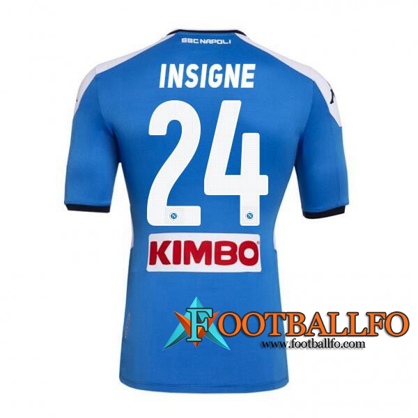 Camisetas Futbol SSC Napoli (INSIGNE 24) Primera 2019/2020