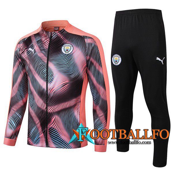 Chandal Futbol - Chaqueta + Pantalones Manchester City Rosa/Negro 2019/2020