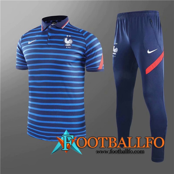 Camiseta Polo Francia + Pantalones Azul 2020/2021