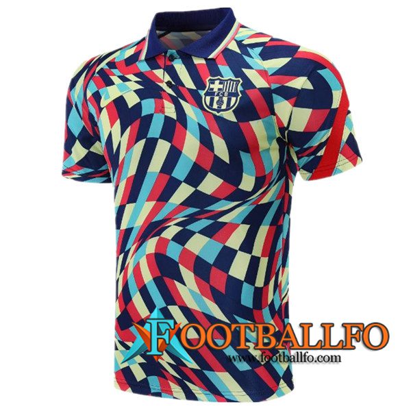Camiseta Polo Futbol FC Barcelona Azul/Rojo 2020/2021