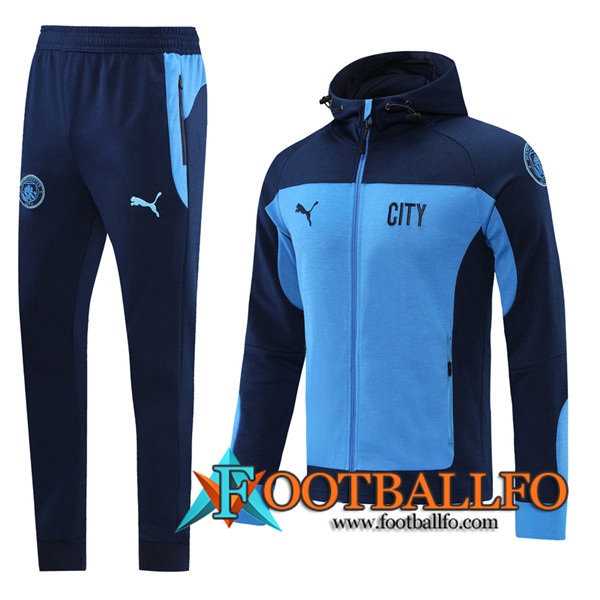 Chaqueta Con Capucha Chandal Manchester City Azul Marino 2020/2021