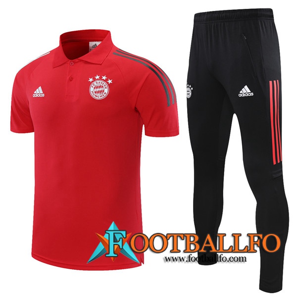 Camiseta Polo Bayern Munich + Pantalones Rojo 2021/2022