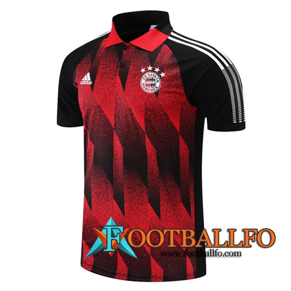 Camiseta Polo Futbol Bayern Munich Rojo/Negro 2021/2022
