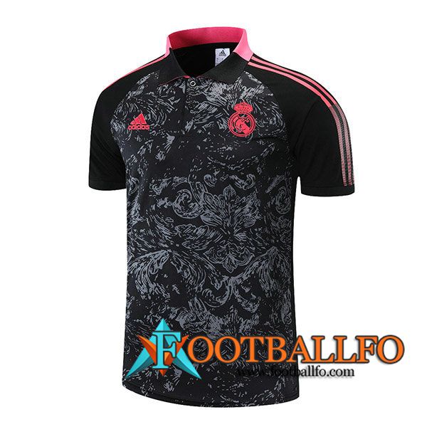 Camiseta Polo Futbol Real Madrid Rojo/Negro 2021/2022