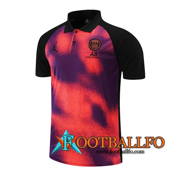 Camiseta Polo Futbol Jordan PSG Rojo/Negro 2021/2022