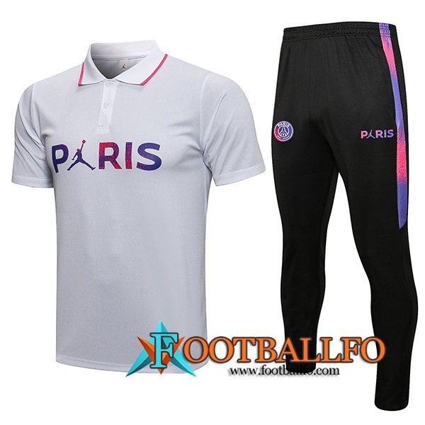 Camiseta Polo Jordan PSG + Pantalones Blanca Classic 2021/2022