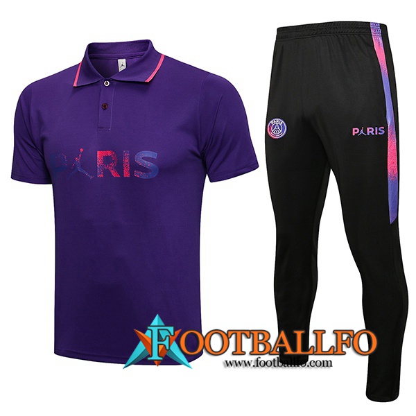 Camiseta Polo Jordan PSG + Pantalones Púrpura Classic 2021/2022