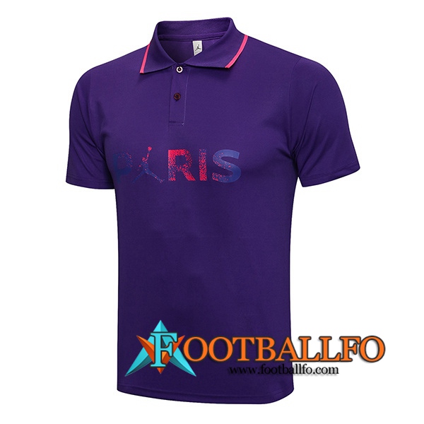 Camiseta Polo Jordan PSG Púrpura Classic 2021/2022