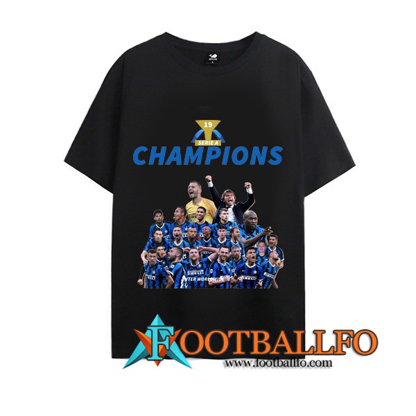 Camiseta Entrenamiento Inter Milan Serie A 19 Champions Negro 2021