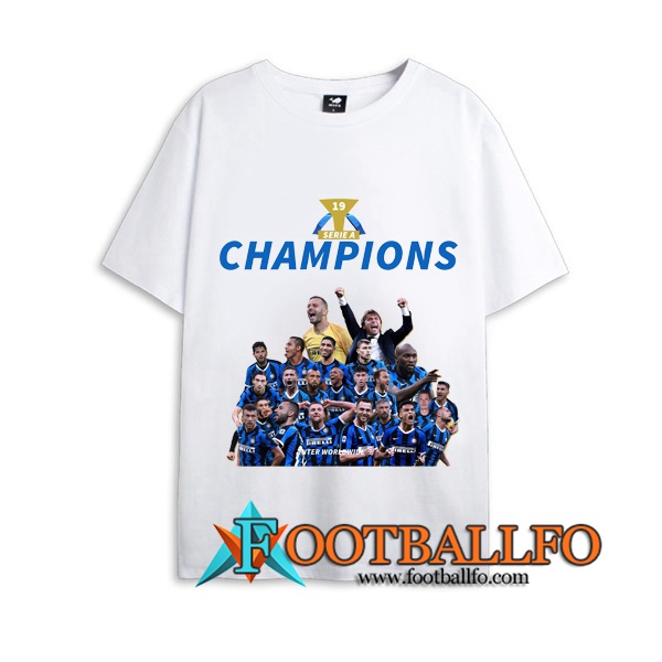 Camiseta Entrenamiento Inter Milan Serie A 19 Champions Blanca 2021