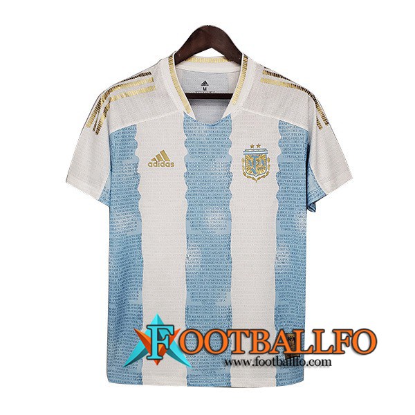 Camiseta Futbol Argentina Commemorative Edition Azul/Blanca 2021