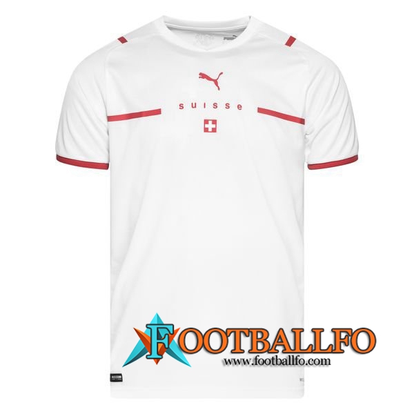 Camiseta Futbol Suizo Blanca 2021