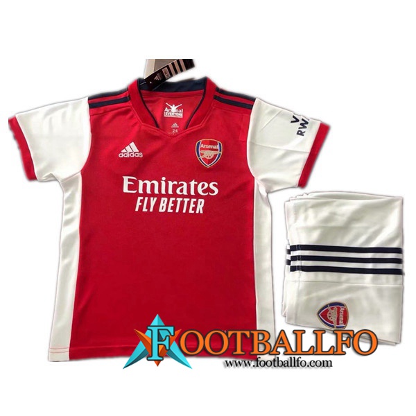 Camiseta Futbol Arsenal Niños Titular 2021/2022