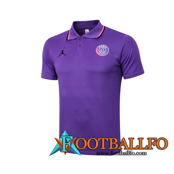 Camiseta Polo Jordan PSG Violeta 2021/2022