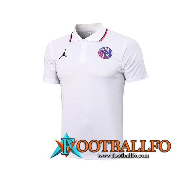 Camiseta Polo Jordan PSG Blanca 2021/2022